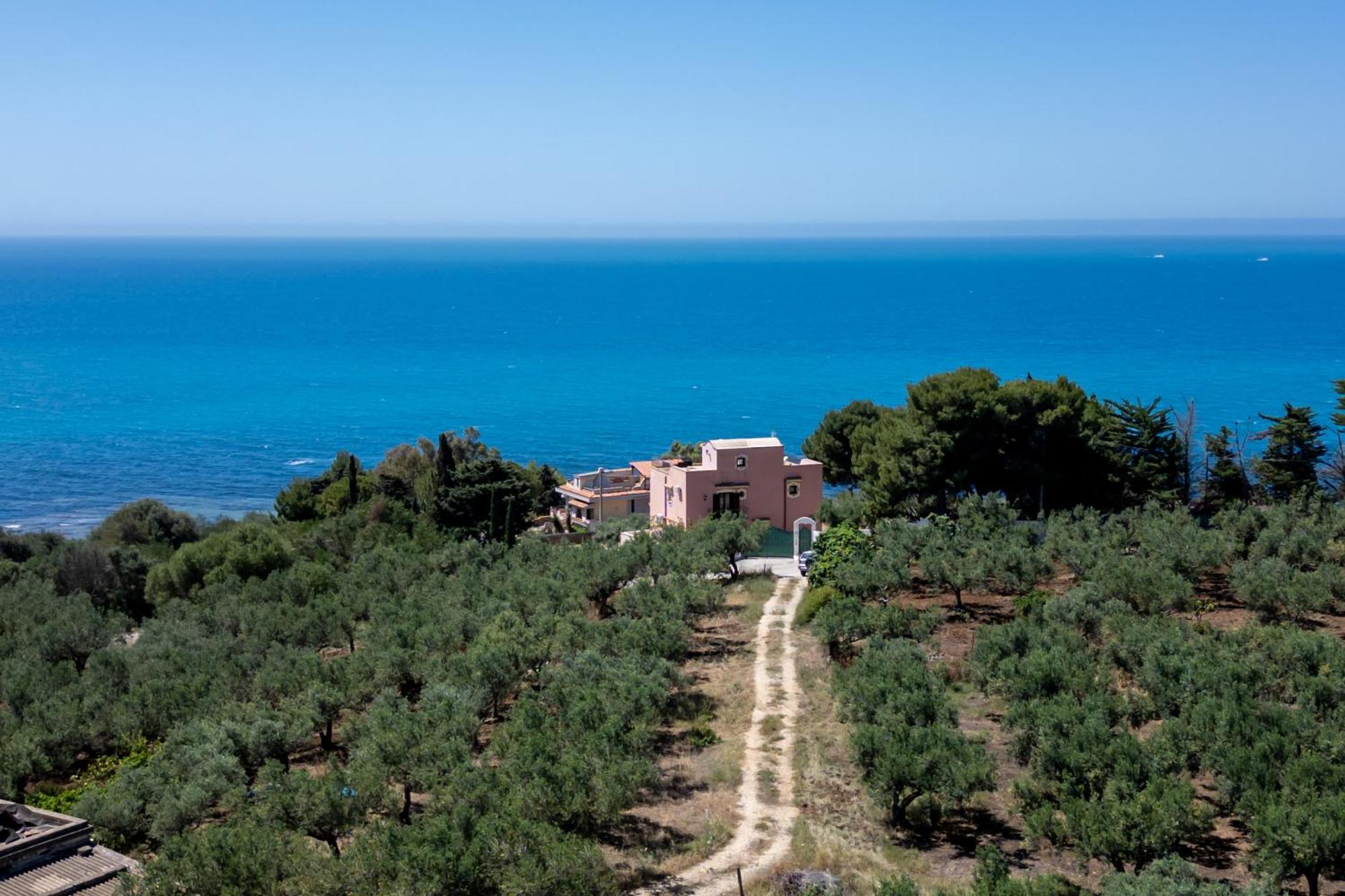 Villa Rosa Sul Mare Шакка Экстерьер фото